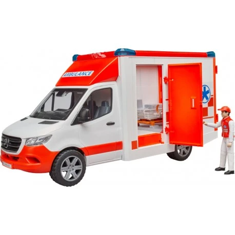 Vedes Bruder 02676 MB Sprinter Ambulanz Mit Fahrer Und Light + Sound Modul 7 Vedes Bruder 02676 MB Sprinter Ambulanz Mit Fahrer Und Light + Sound Modul – Bild 5