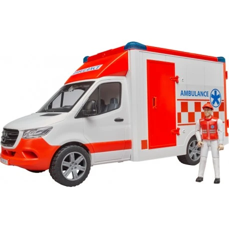 Vedes Bruder 02676 MB Sprinter Ambulanz Mit Fahrer Und Light + Sound Modul 8 Vedes Bruder 02676 MB Sprinter Ambulanz Mit Fahrer Und Light + Sound Modul – Bild 6