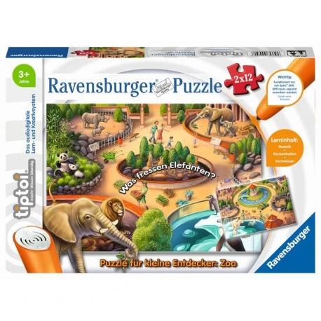 Ravensburger 00051 Tiptoi® Puzzle Für Kleine Entdecker: Zoo 2x12 Teile 4 Ravensburger 00051 Tiptoi® Puzzle Für Kleine Entdecker: Zoo 2x12 Teile – Bild 2