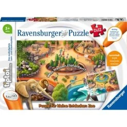 Ravensburger 00051 Tiptoi® Puzzle Für Kleine Entdecker: Zoo 2x12 Teile