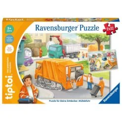 Ravensburger Tiptoi Puzzle 00138 Puzzle Für Kleine Entdecker: Müllabfuhr, Kinderpuzzle Ab 3 Jahren, Für 1 Spieler