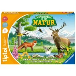 Ravensburger Tiptoi Spiel 00121 Unterwegs In Der Natur - Heimische Natur Und Tiere Entdecken, Lernspiel Für Kinder Ab