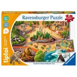 Ravensburger Tiptoi Spiel 00138 Puzzle Für Kleine Entdecker: Zoo - 2x12 Teile Kinderpuzzle Ab 3 Jahren, Für Jungen Und