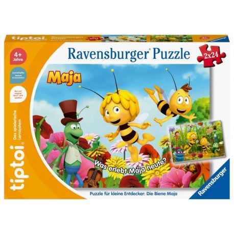 Ravensburger Tiptoi Spiel 00141 Puzzle Für Kleine Entdecker: Die Biene Maja - 2x24 Teile Kinderpuzzle Ab 4 Jahren, Für 3 Ravensburger Tiptoi Spiel 00141 Puzzle Für Kleine Entdecker: Die Biene Maja - 2x24 Teile Kinderpuzzle Ab 4 Jahren, Für